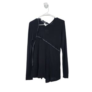 Tiar Los Angeles Women's 100% Rayon Patchwork Long Sleeves Gothic Top - XS